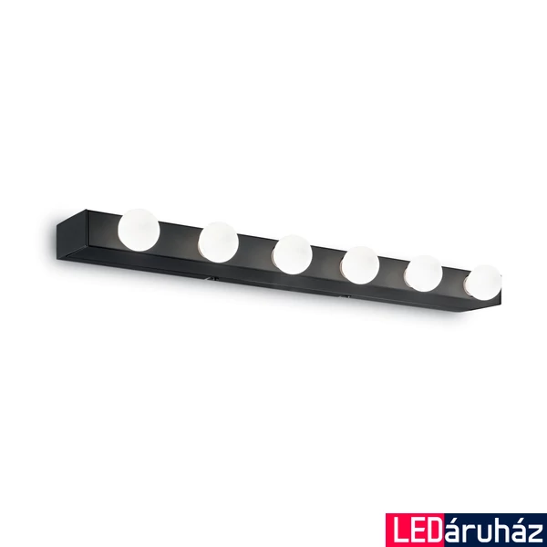 IDEAL LUX PRIVE fali lámpa 6 db. E14 foglalattal, max. 6x40W, 60,5x4 cm, fekete 159508