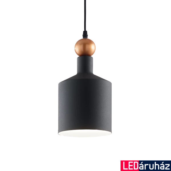 IDEAL LUX TRIADE-3 1 ágú függeszték, max. 1x42W, E27 foglalattal, fekete, 221496