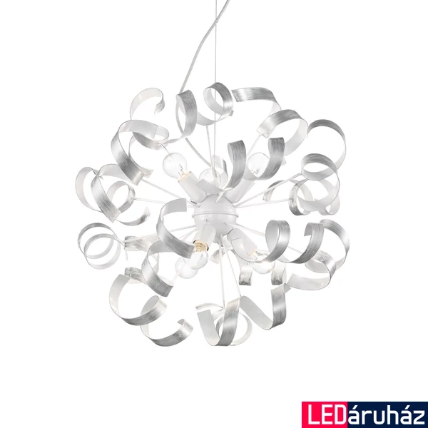 IDEAL LUX VORTEX függesztett lámpa 6 db. E14 foglalattal, max. 6x40W, 53 cm átmérő, ezüst 101613