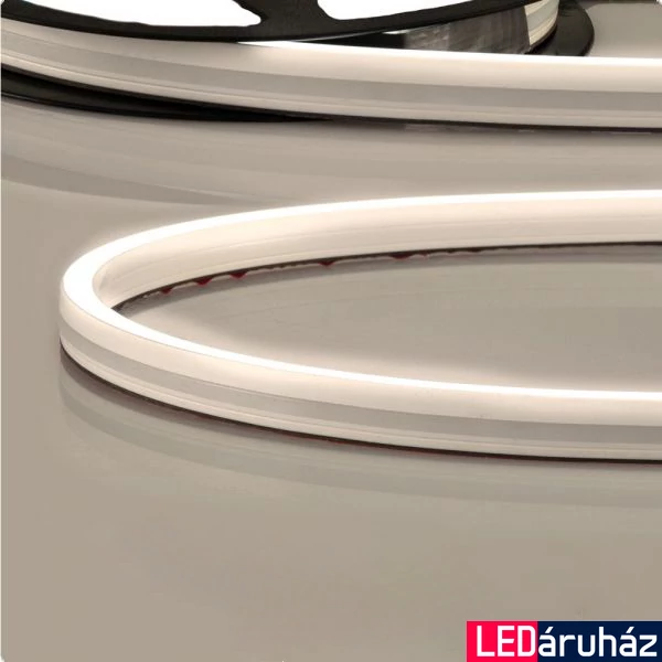 24V DC flexibilis NEON LED szalag, 14,4W/m, 360lm/m, 3000K melegfehér, CRI90, IP66, 6,5mm széles