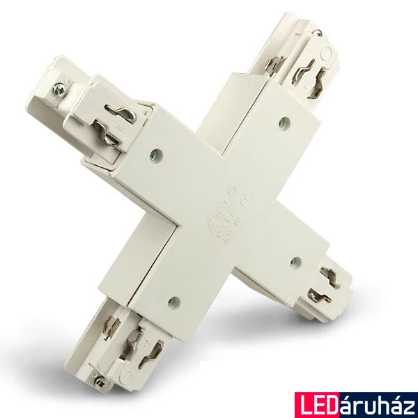 3 fázisú 'Classic' LED sínrendszer X összekötő elem, fehér