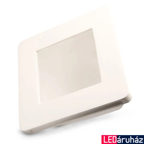 Mennyezeti festhető gipsz lámpatest - négyzet, süllyesztett, 125x125 mm - MR16, GU10 LED fényforrásokhoz