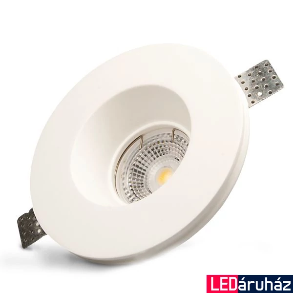 Mennyezeti gipsz lámpatest - kerek, süllyesztett, 130 mm átmérő - MR16, GU10 LED fényforrásokhoz