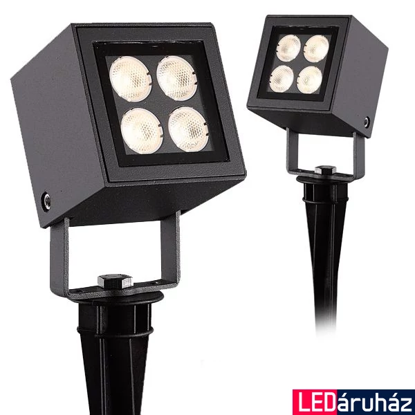 LED spot reflektor IP65 PowerCube - kültéri leszúrható, antracit, 4x2W CREE LED, 480 lm, 3000K melegfehér, 35°