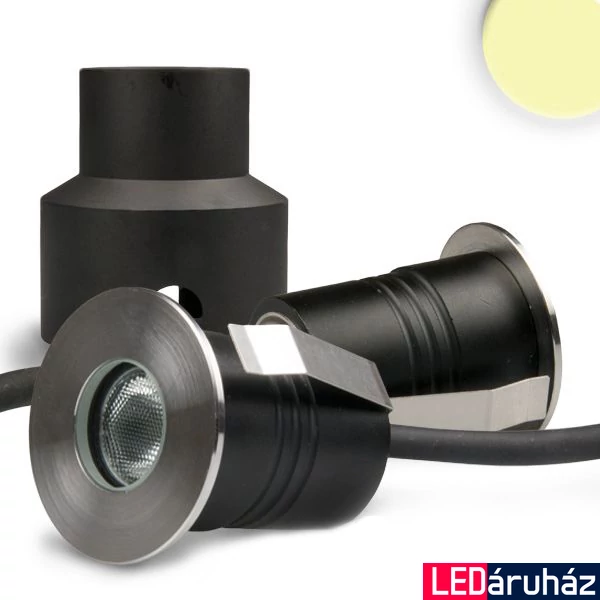 Talajba süllyesztett LED spotlámpa, kör, rozsdamentes acél, átmérő: 45 mm – 2W CREE melegfehér LED