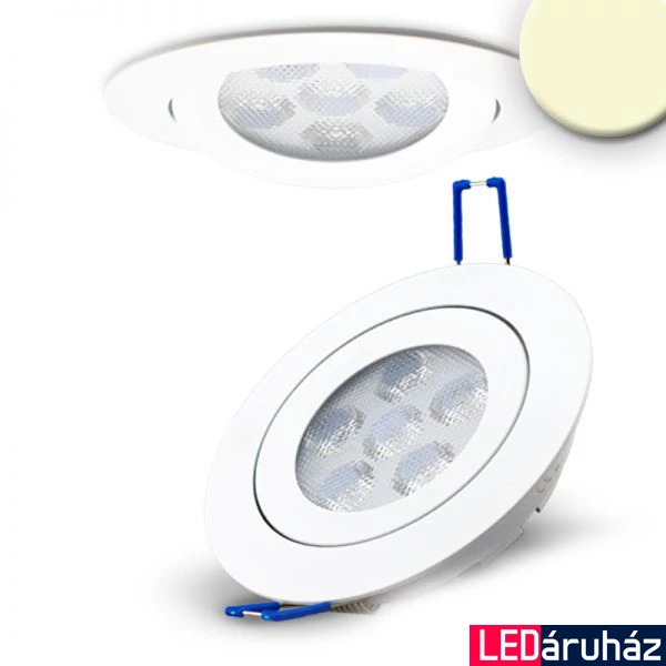 Süllyesztett LED spotlámpa, fehér, 15W, 800 lm, 2700K melegfehér, 72°, fényerőszabályozható