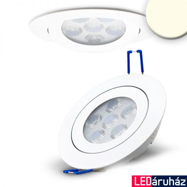 Süllyesztett LED spotlámpa, fehér, 15W, 850 lm, 4200K természetes fehér, 72°, fényerőszabályozható