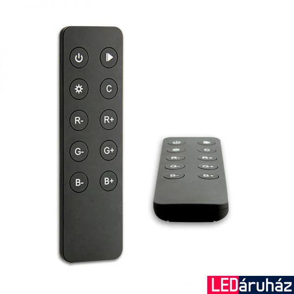 SysCon 1 zónás RF RGB vezeték nélküli LED távvezérlő, fekete