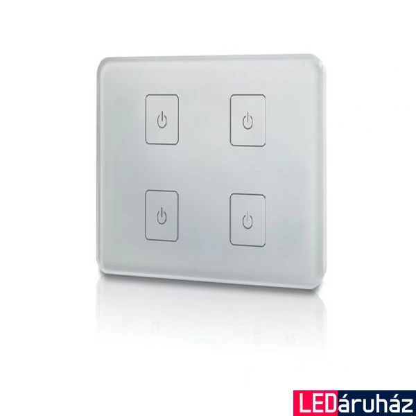 SysCon 4 zónás falba építhető rádiós LED vezérlő, monokróm, 230V, fehér