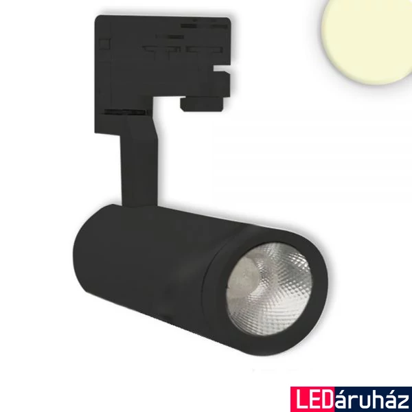 3 fázisú LED reflektor, sínre szerelhető, 28W, 2076 lm, 60°,fekete, 3000K melegfehér