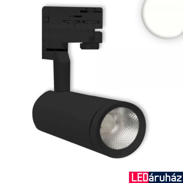 3 fázisú LED reflektor, sínre szerelhető, 15W, 1150 lm, 38°, fekete, 4000K melegfehér