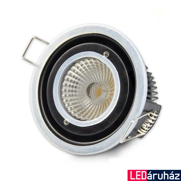 Vízálló IP65 süllyesztett LED spotlámpa 10W, 875 lm, 4000K természetes fehér, fényerőszabályozható
