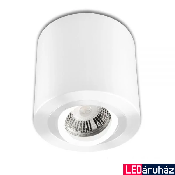Mennyezeti szpot lámpatest GU10/MR16 LED fényforráshoz, kerek, fehér