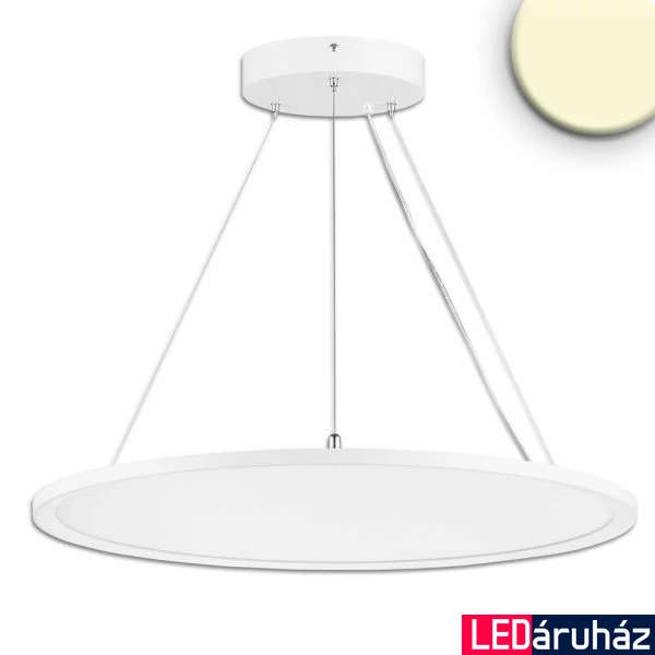 Függesztett LED lámpatest irodai használatra, kör, 4000 lm, 40W, 3000K meleg fehér, fehér