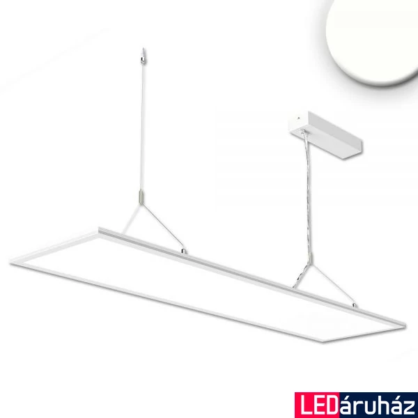 Függesztett LED lámpatest irodai használatra, szögletes, 4000 lm, 40W, 4000K természetes fehér, fehér