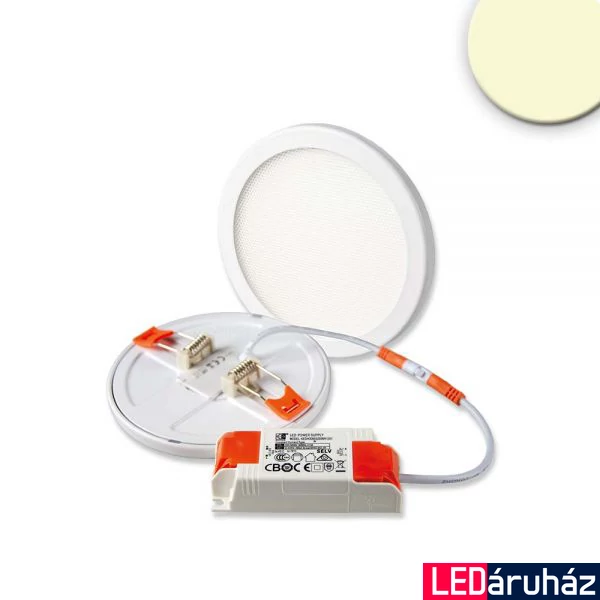 Flex süllyesztett LED mélysugárzó, 8W, 700lm, 3000K melegfehér, 120°, UGR<19, CRI80, IP52, 11,8cm átmérő, fehér