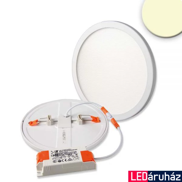 Flex süllyesztett LED mélysugárzó, 15W, 1300lm, 3000K melegfehér, 120°, UGR<19, CRI80, IP52, 17,5cm átmérő, fehér