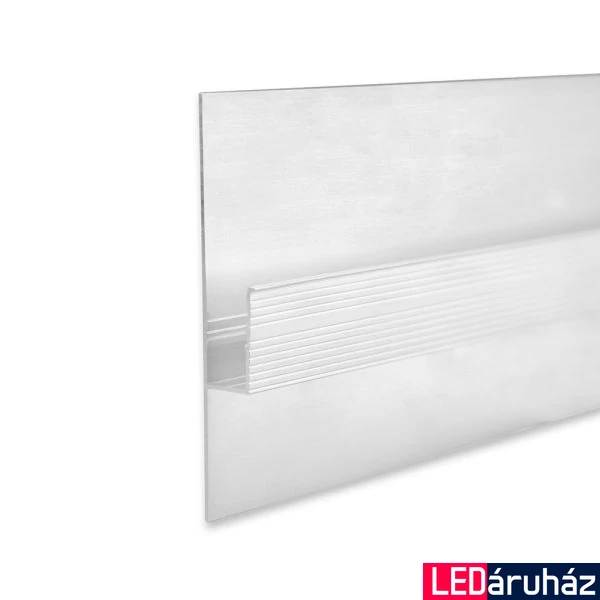 LED gipszkarton árnyékfúga profil, 40 mm, ezüst eloxált alumínium, 2m 
