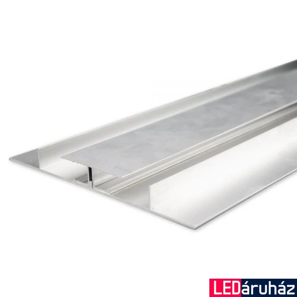LED gipszkarton profil, PLANAR, ezüst eloxált alumínium, 2m
