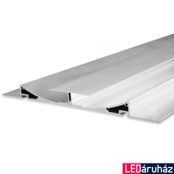 LED profil gipszkartonhoz, dupla ív, eloxált alumínium, 2m 