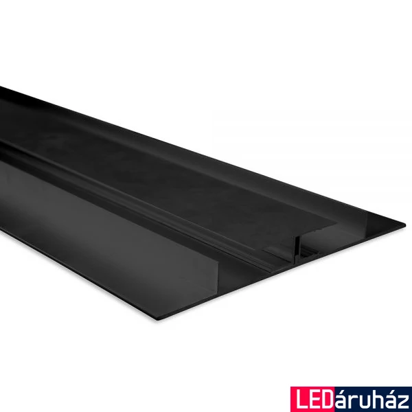 LED gipszkarton profil, PLANAR, fekete eloxált alumínium, 2m