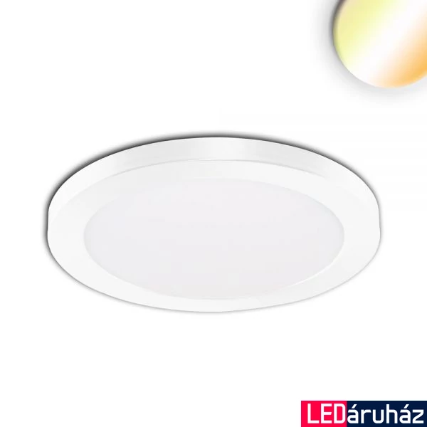 Slim Flex LED mélysugárzó, 12W, 1020lm, ColorSwitch 3000-3500-4000K változtatható fehér, 120°, CRI80, IP44, 16,5cm átmérő, fehér