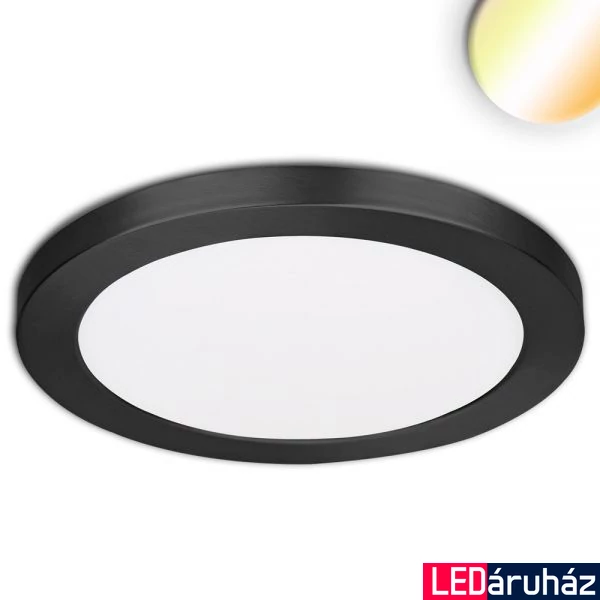 Slim Flex LED mélysugárzó, 24W, 2040lm, ColorSwitch 3000-3500-4000K változtatható fehér, 120°, CRI80, IP44, 29cm átmérő, fekete