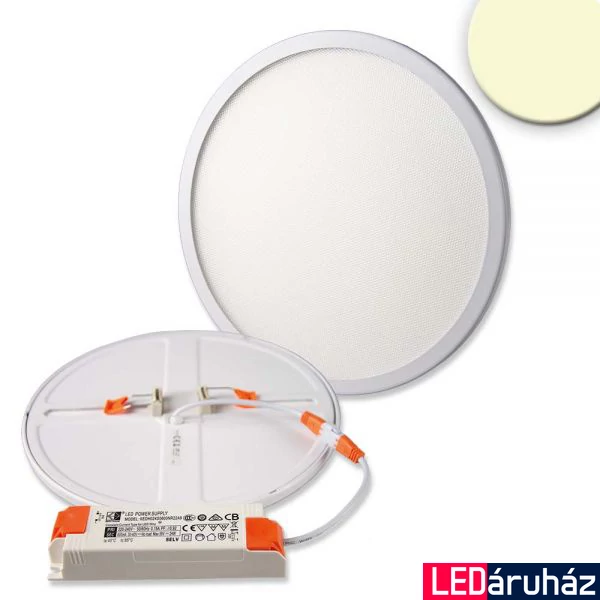 Flex süllyesztett LED mélysugárzó, 23W, 1600lm, 3000K melegfehér, 120°, UGR<19, CRI90, IP52, 23cm átmérő, fehér, fényerőszabályozható