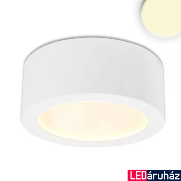 Kör alakú mennyezetre szerelhető LED lámpa, fehér, 8W, 300lm, 2700K melegfehér, CRI80, 120°, IP20, 10,65cm ámérő, fényerőszabályozható