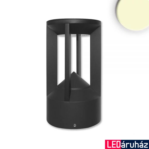 Kültéri LED állólámpa, 8W, 330lm, 3000K melegfehér, CRI82, IP54, 20x11cm, fekete