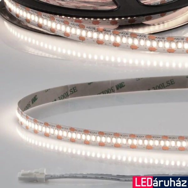 AmpSystem 12V LED szalag, 6W/m, 4000K természetes fehér, CRI93, 10mm széles, 300LED/m, 620lm/m, 1,2m hosszú, 2 oldalán csatlakozóval, IP20