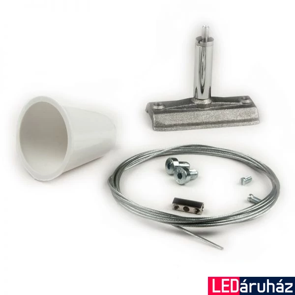 3 fázisú 'Classic' sín függesztő sodrony 60 mm, gyorsfeszítővel, LED sínes lámpákhoz