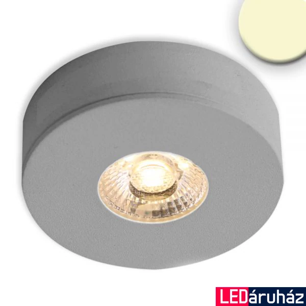 AmpSystem felületre szerelhető LED lámpa, 24V DC, 3W, 240lm, 3000K melegfehér, szürke, kör, IP42