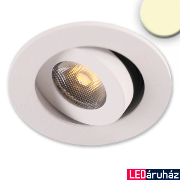 AmpSystem süllyeszthető LED spotlámpa, billenthető, 24V DC, 3W, 300lm, 3000K melegfehér, fehér, kör
