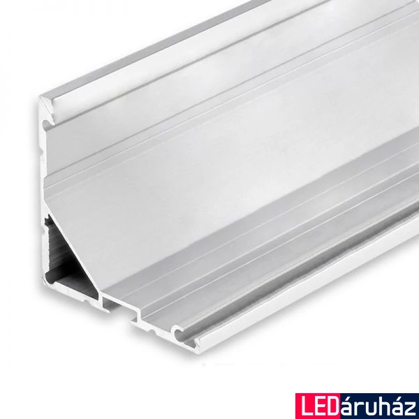 Corner20 LED sarok lámpaprofil, 20mm, ezüst eloxált alumínium, 2m