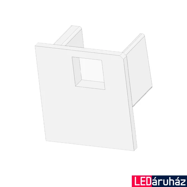 EC221 fehér végfedél  UP10 LED-es csempeprofilhoz, kábelbevezetéssel