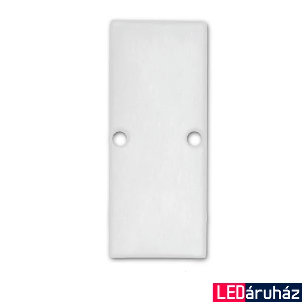 EC90W végzáró Hide Double LED profilhoz, alumínium, fehér, csavarokkal