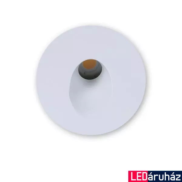 Fehér design előlap WallSys süllyeszthető fali LED lámpához, kör, 1-es típus