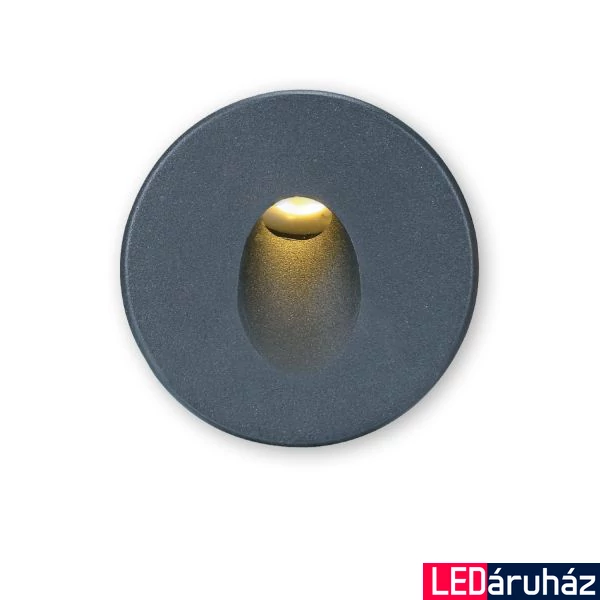Fekete design előlap WallSys süllyeszthető fali LED lámpához, kör, 1-es típus
