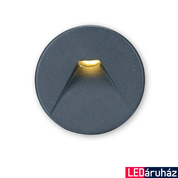 Fekete design előlap WallSys süllyeszthető fali LED lámpához, kör, 2-es típus