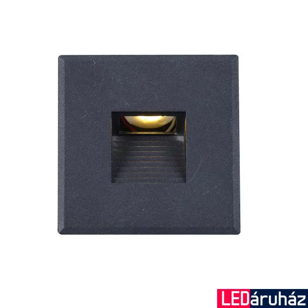 Fekete design előlap WallSys süllyeszthető fali LED lámpához, négyzet, 3-as típus