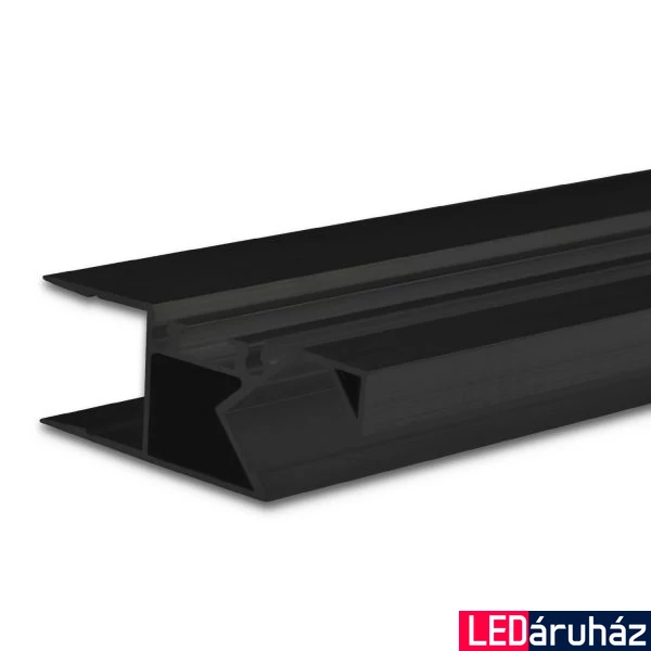 Hide Async felületre szerelhető alumínium LED profil, 16mm, 14mm, fekete, 2m