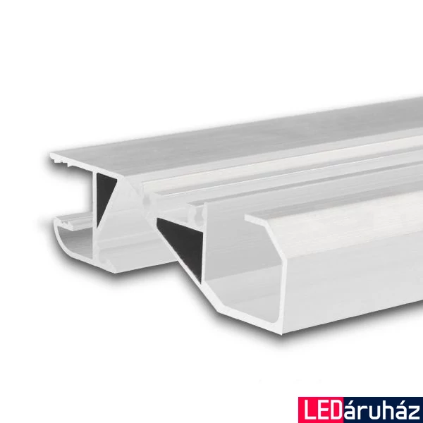 Hide Bottom szegély megvilágító alumínium LED profil, 12mm, 14mm, fekete, 2m