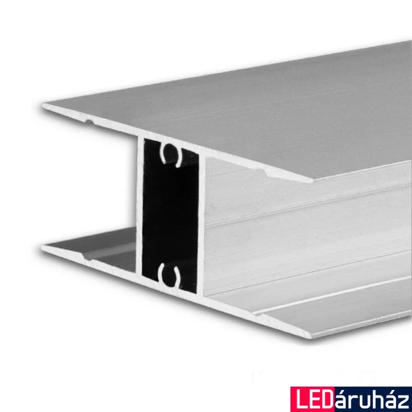 Hide Double felületre szerelhető alumínium LED profil/lámpaprofil, 16mm, ezüst eloxált, 2m