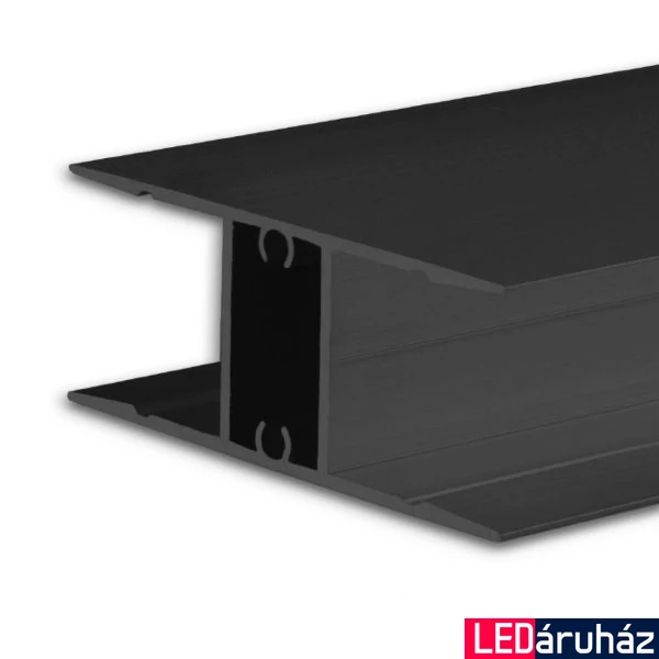 Hide Double felületre szerelhető alumínium LED profil/lámpaprofil, 16mm, fekete, 2m