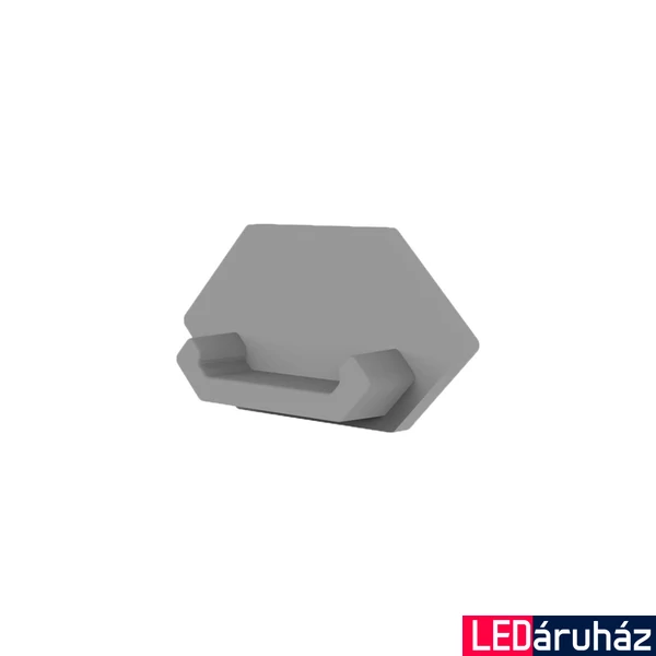 LED csempe profil külső sarok végzáró, szürke, fúrt, db