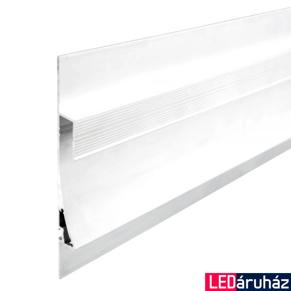 LED gipszkarton profil, íves, fehér, alumínium, 2m