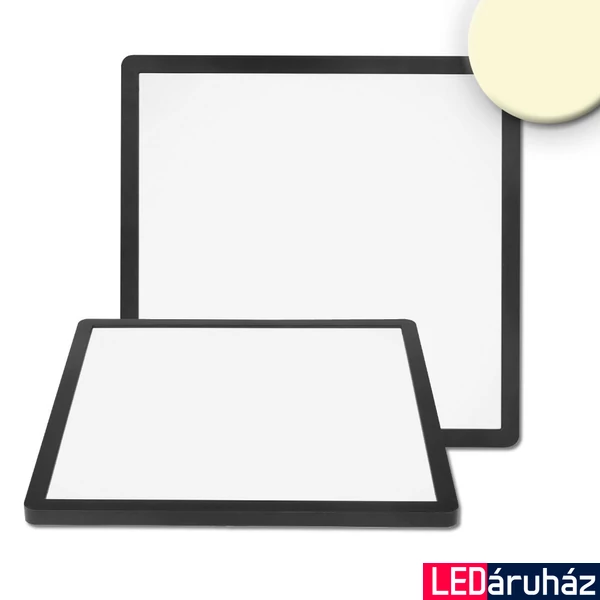 LED mennyezeti lámpa Slim300 szögletes, IP44, 18W, fekete, Up&Down
