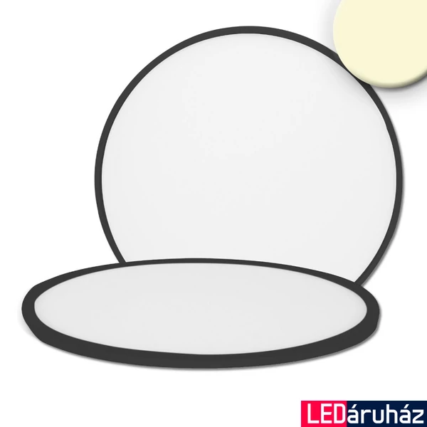 LED mennyezeti lámpa Slim420 kerek IP44, 24W, fekete, Up&Down