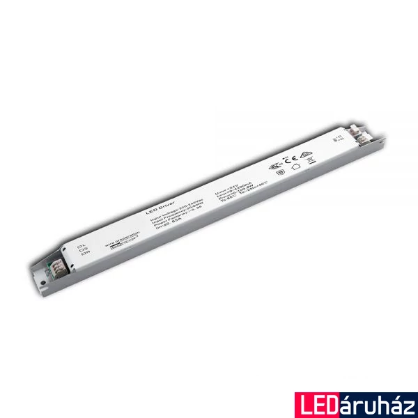LED tápegység 24V DC, 0-100W, keskeny, SELV